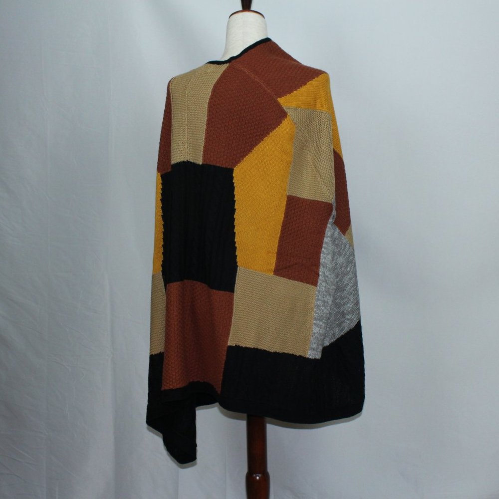Euc Nordstrom Hinge Fall Colored Patchwork Knit C… - image 5